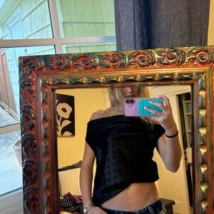 Black Off-Shoulder Top